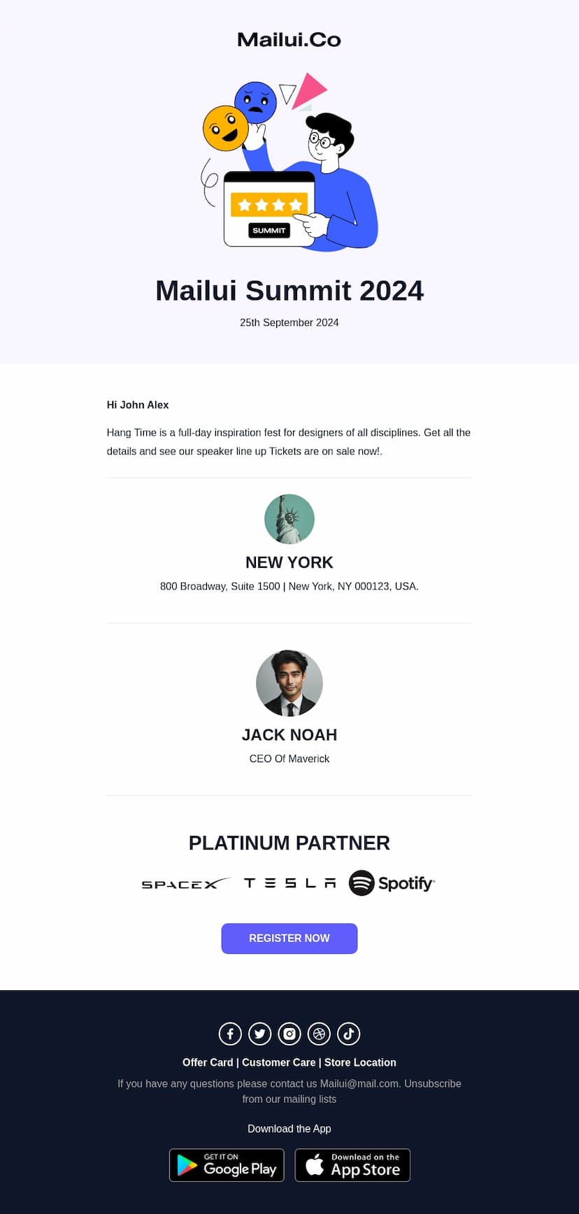 Free webinar invitation email template sample