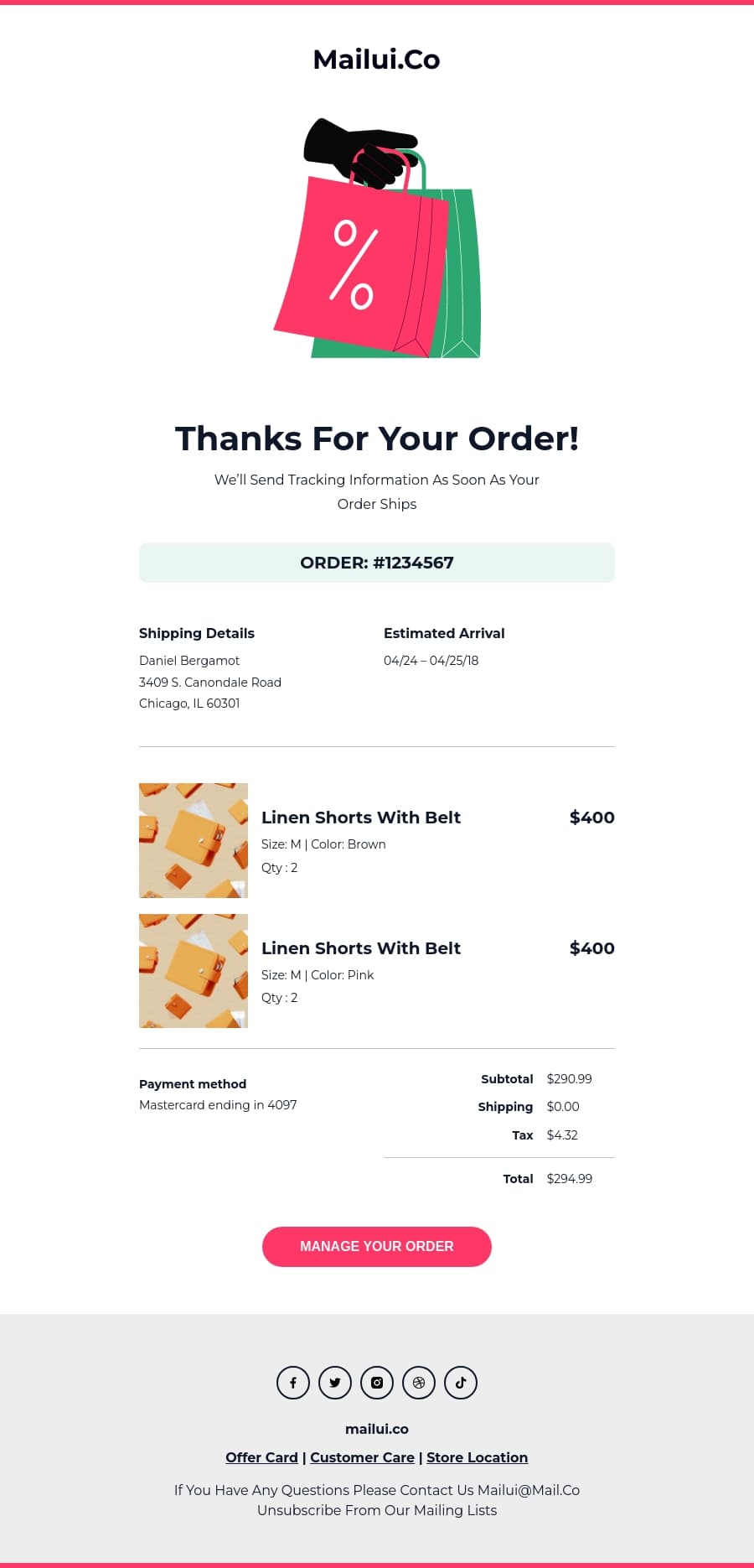 Notification - Order Confirmed