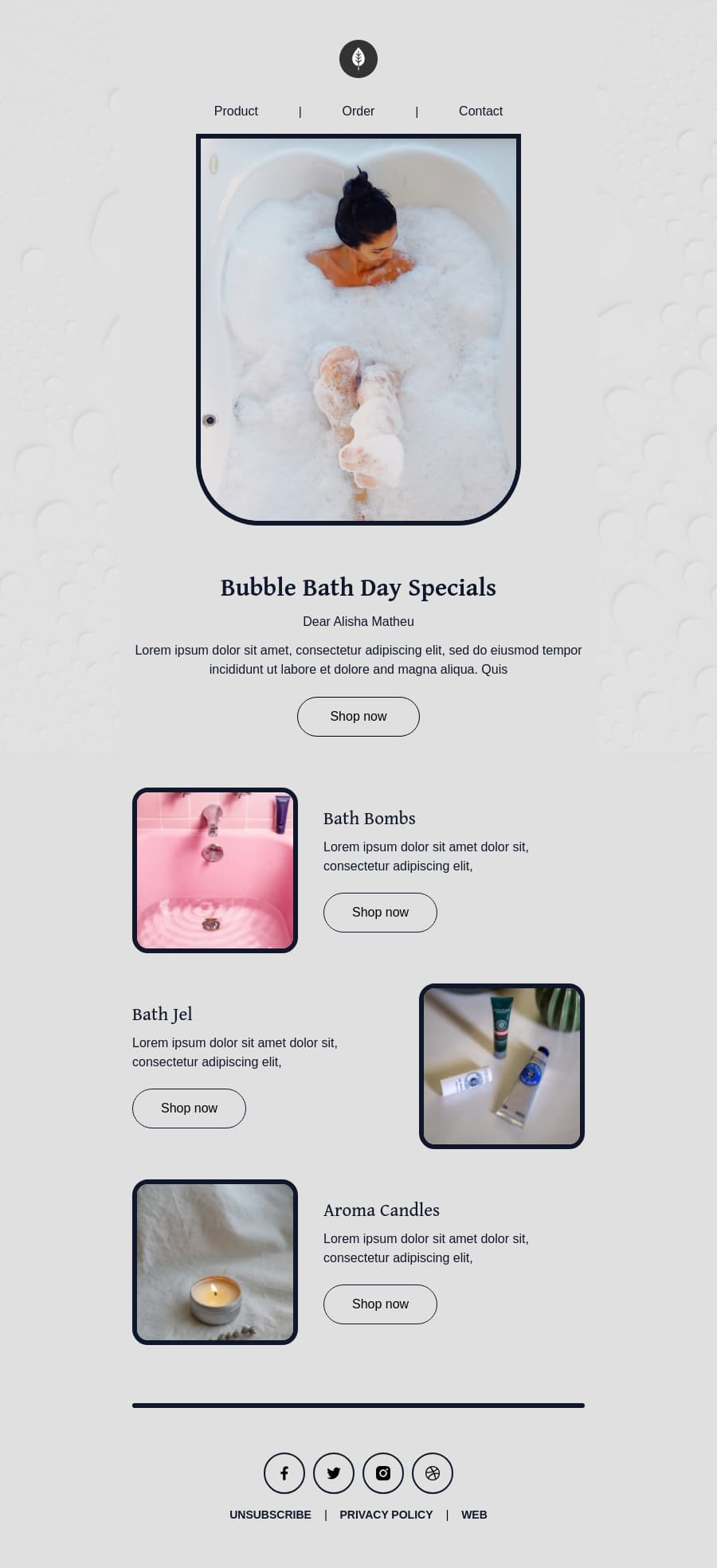 Bubble Bath Day Specials