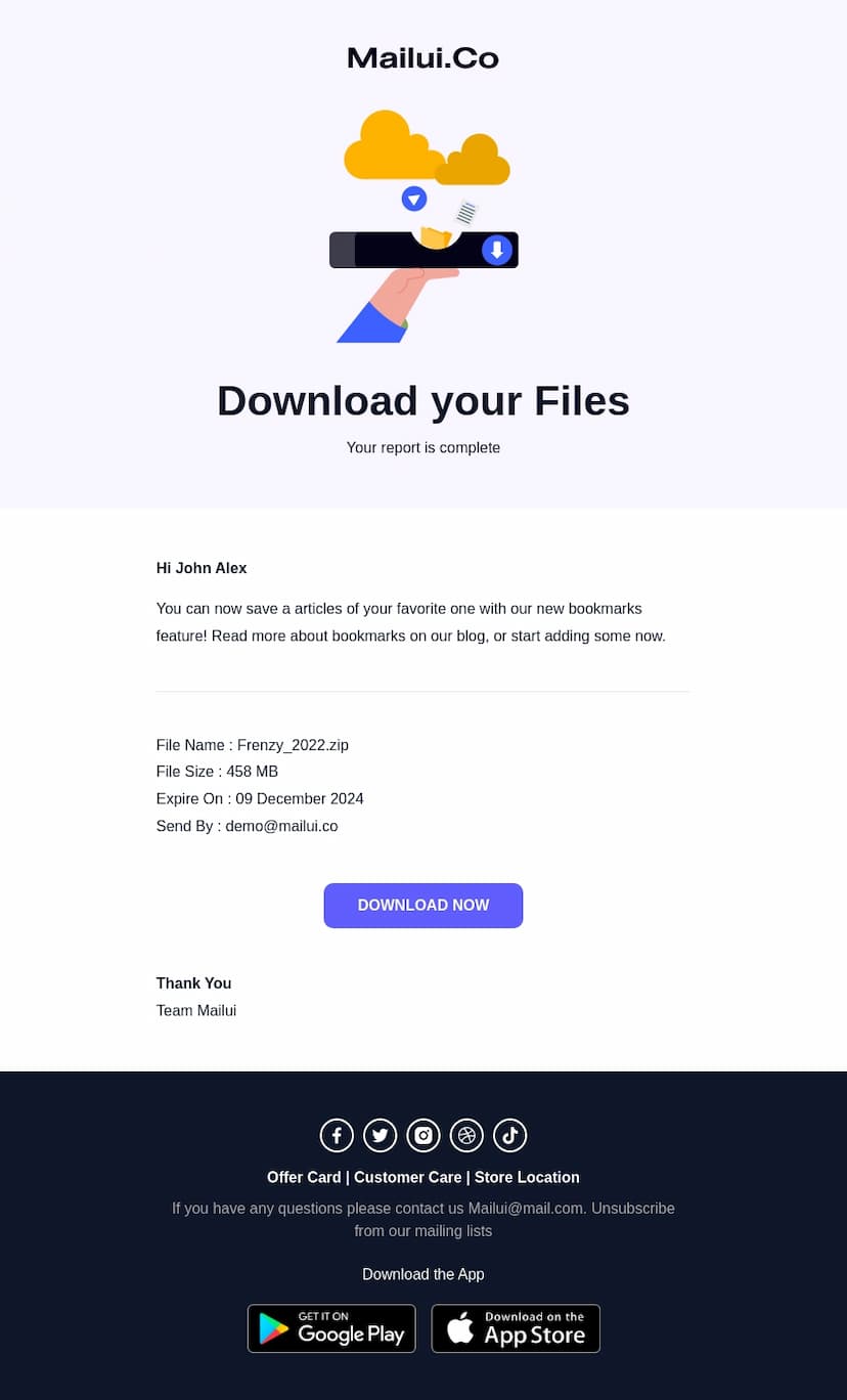 Download your files